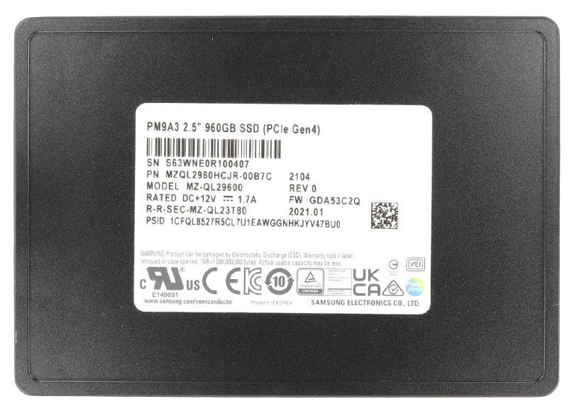 SAMSUNG PM9A3 25 MZQL29600